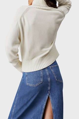 Tommy Hilfiger Calvin Klein Kadın Triko Kazak Ekru