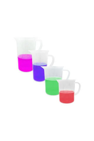 Borox Kulplu Plastik Beher 500 ML Kabartma Dereceli Beaker