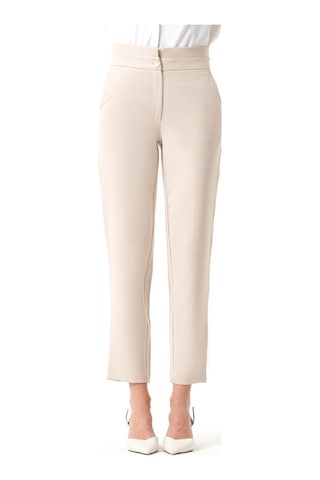 Mizalle Kat Kemerli Bej Pantolon Bej