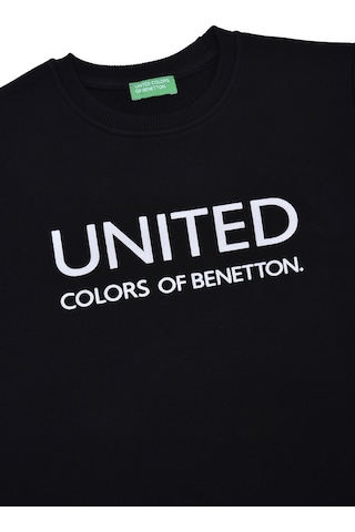 United Colors Of Benetton Erkek Çocuk Sweat Bntb21877 Siyah Siyah
