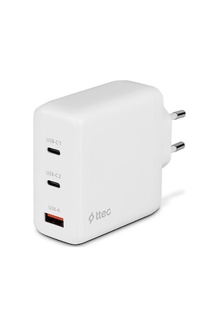 Ttec Smartcharger Trio Gan 120W PD Seyahat Hızlı Şarj Aleti  2 USB-C+USB-A