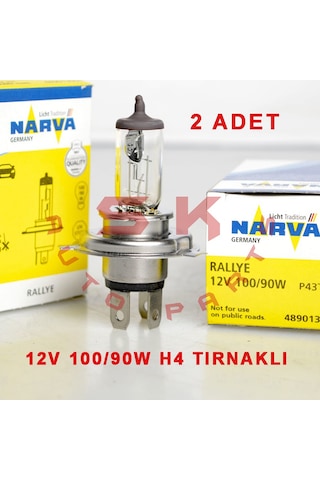 SKAUTO 12V H4 100 90W P43T Tırnaklı Ampul Narva 48901 2 Adet