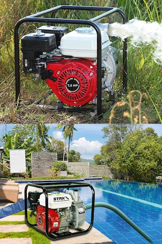 Staxx Power St20P 2 Parmak Benzinli Su Pompası Motopump 7.5Hp