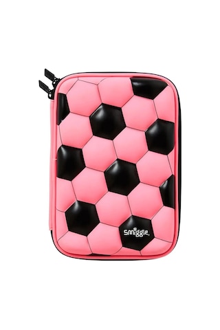 Smiggle Futbol Topu Kabartma Desenli Çift Taraflı Kalem Kutusu Pembe