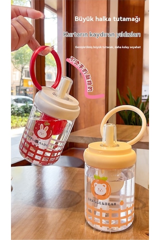 Çizgi Film Bulut Meyveli Plastik Bardak Kırmızı