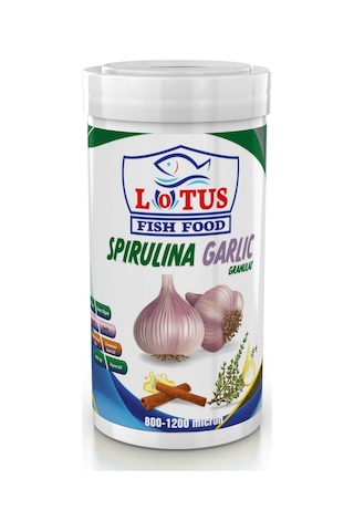 Spirulina Garlic Granulat 100 Ml Kutu Balık Yemi