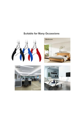 Qingmipy Ince Tırnak Kesiçi, Tırnak Altı Temizleyici, Tırnak Bakımı Aleti, Pas Örtüşmez Çelik, Ergonomik Tutucu, Kırmızı