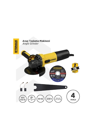 Rtrmax RTM1090 Avuç Taşlama Makinası 125 mm 950 W