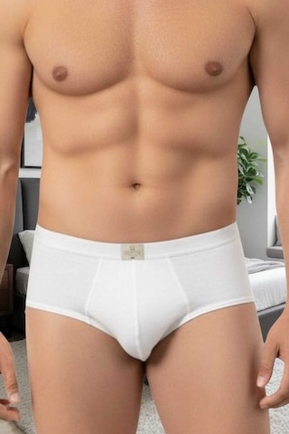 Tezzgelsin Erkek %100 Pamuklu 6'lı Penye Slip Külot Beyaz