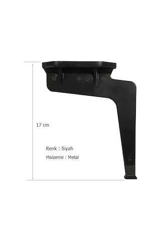 Eymenyapimarket Kaz Lüks Mobilya Koltuk Çekyat Ayağı Metal Siyah 17 Cm