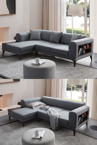 Drog Köşe Koltuk Takımı Gri Antrasit