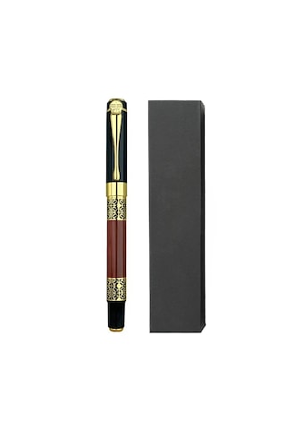 Gold Desen İşlemeli Kutulu Metal Roller Kalem - Fc956k