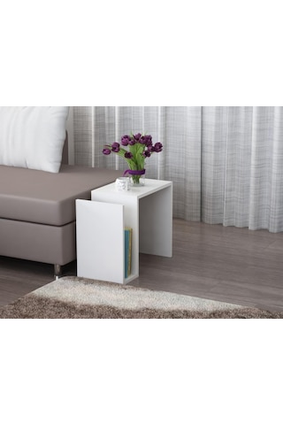 Dekorister Yosun Yan Sehpa Beyaz