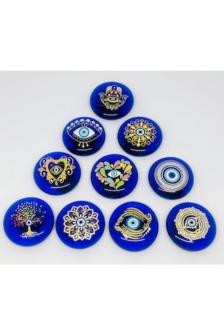 Göz Şekilli Nazar Boncuklu Magnet, Dekoratif Obje, Buzdolabı Süsü