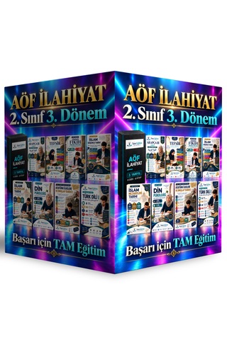 Aöf İlahiyat 2. Sınıf 3. Yarıyıl Tam Paket 8 Kitap