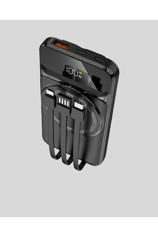 15w Kablosuz Şarj Özellikli 10000 Mah Powerbank Type-c Hızlı Şarj