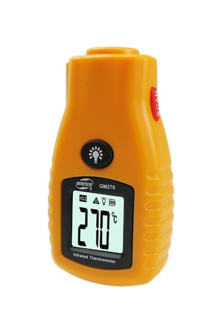 Benetech Dijital Mini Kızılötesi Termometre, Sıcaklık Aralığı: -32 - 280 Derece Gm270 Sarı