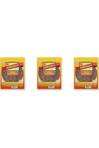 Yuvarlak Dilimli Dana Kavurma 100 Gr. Üçlü Paket Toplam 300 Gr.