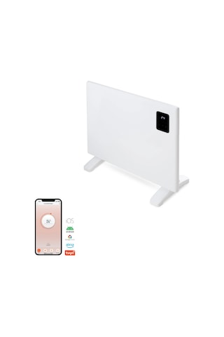 Elektrikli Wifi Konvektör Panel Isıtıcı 1000 W Beyaz