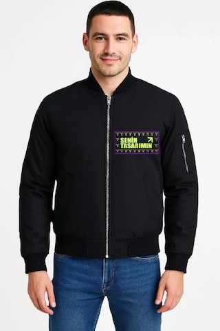 Etiler Collection Ön Bomber Ceket - Siyah