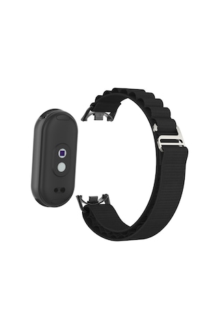 Xiaomi Mi Band 8 9 10 Uyumlu Alpine Loop Kordon Kayış Siyah