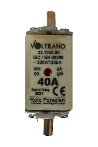 Voltrano Kale Porselen 40a 00 Boy Bıçaklı Sigorta Buşonu Nh00