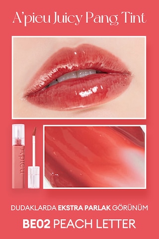 A'pıeu Juicy Pang Tint Be02 Peach Letter 02