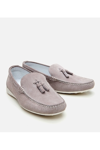 Hotiç Erkek Süet Deri Gri Püskül Detaylı Günlük Loafer 02ayh305540a200 Açık Gri-lıght Grey Açık Gri