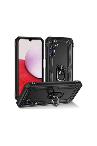 Galaxy A14 Kılıf Zore Vega Yüzüklü Standlı Zırh Kılıf