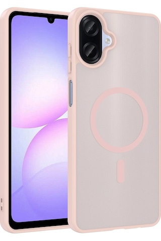 Ardemix Samsung Uyumlu Galaxy A07 Kılıf M-safe Şarj Özellikli Zore Babet Kapak - Siyah