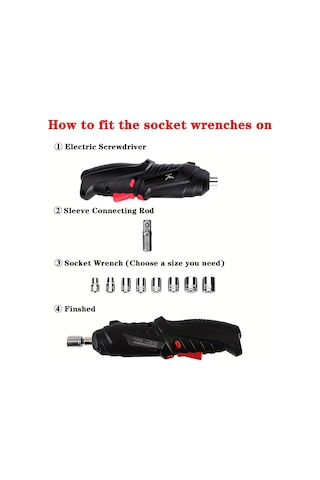 Tcherchi AE01851 Elektrikli Akülü Matkap Şarjlı Tornavida Seti 47 Parça