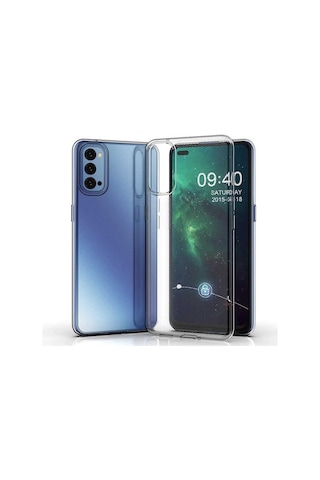 Oppo Reno 4 Kılıf Zore Süper Silikon Kapak Renksiz