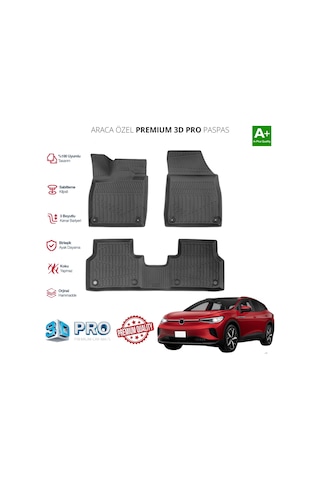 Volkswagen Id4 Araca Özel 3d Paspas 2024+ S Dizayn