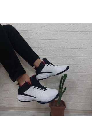 Jump 28652 Beyaz Boğazlı Basket Spor Ayakkabı Beyaz