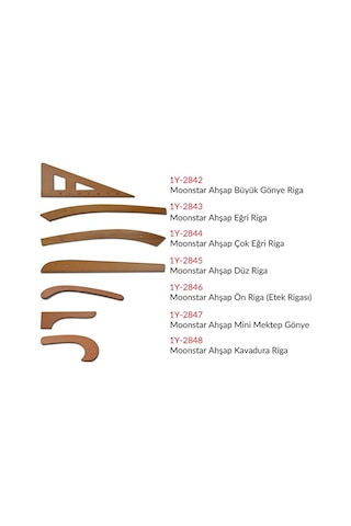 Ahşap Riga Cetvel Takım (7 Parça)