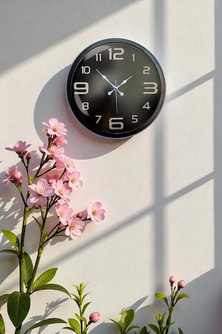 40 Cm Siyah Metal Modern Duvar Saati Diğer
