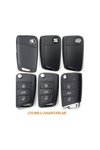 Golf 7 Polo Taigo T-roc Tiguan Caddy Karbon Anahtar Kılıfı 2.resi