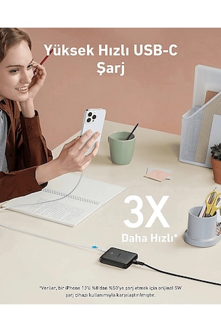 Anker 543 65 W Çoklu Şarj Cihazı Siyah