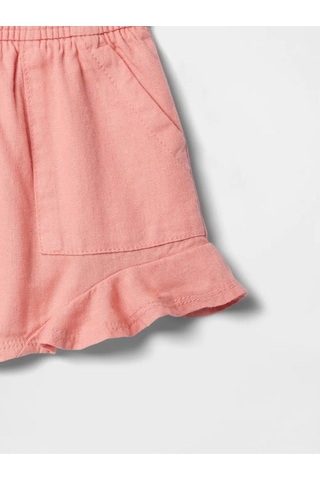 Gap Kız Bebek Fırfırlı Pull-on Twill Şort Pembe-6004 Şeftali