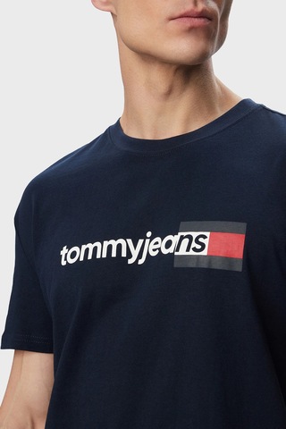 Tommy Jeans Logolu Pamuklu Regular Fit Bisiklet Yaka T Shirt Erkek T Shirt Dm0dm23406 C1g Lacivert