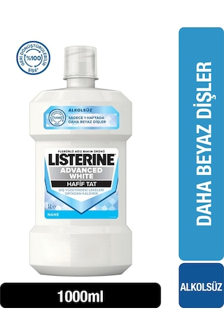 Listerine Advanced White Hafif Tat Ağız Bakım Suyu 1 L