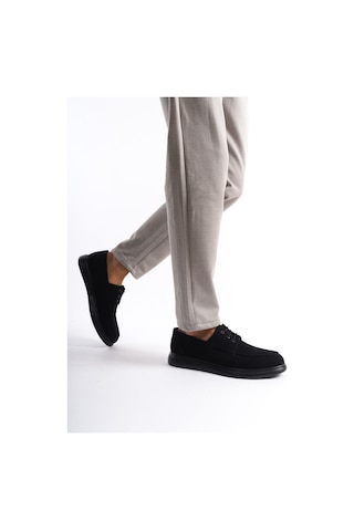 Mubiano Mbsrgn105-s Siyah Süet Erkek Bağcıklı Loafer Siyah