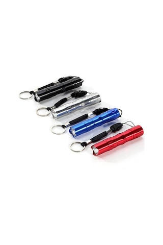 Valkyrie 4 Adet Fener Seti - Alüminyum Kasa - 4 Farklı Renk - Cep Feneri - Tutma İpli Çok Renkli