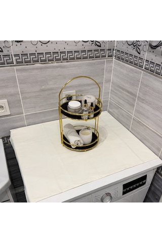 Laundry Duck Keten Su Geçirmez Ve Kirlenmez Çamaşır Makinesi - Buzdolabı - Bulaşık Makinesi Örtüsü Kırık Beyaz