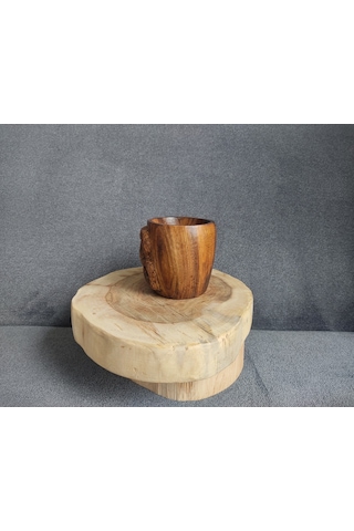 Kuksa Kök Ceviz Kalp Kabartmalı 190 Ml Çok Renkli