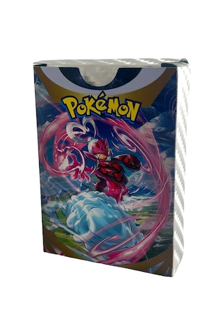 Pokemon Oyun Kartları Kabartma Card Fosforlu Kart 55 Adet Gümüş
