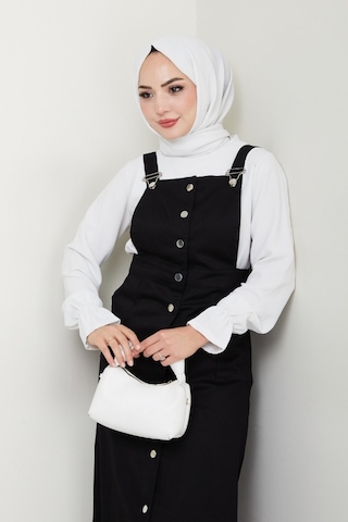 Boydan Düğmeli Gabardin Jile 1552 - Siyah Siyah