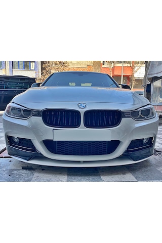 F30 M Sport Ön Lip - 3 Parça - Plastik - Parlak Siyah