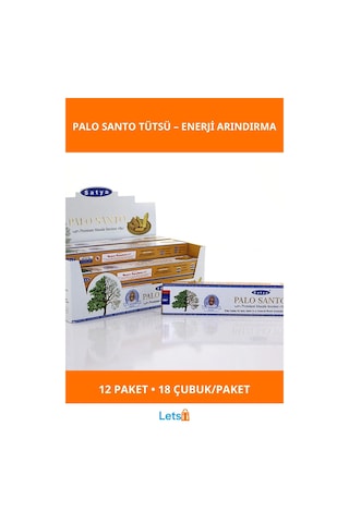 Palo Santo Aromalı 12 Paket 216 Adet Tütsü