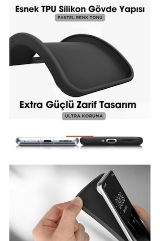Honor Magic 7 Pro Uyumlu Silikon Kılıf - Kamera Korumalı Esnek Pastel Renk Kapak - Siyah